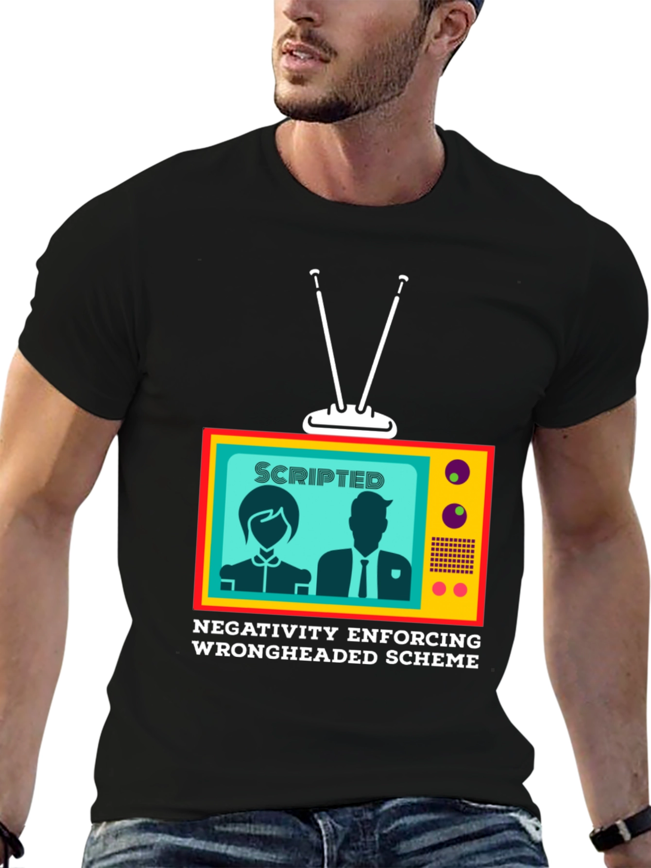 Scripted Negativity T-Shirt: Conspiracy Theory Tee