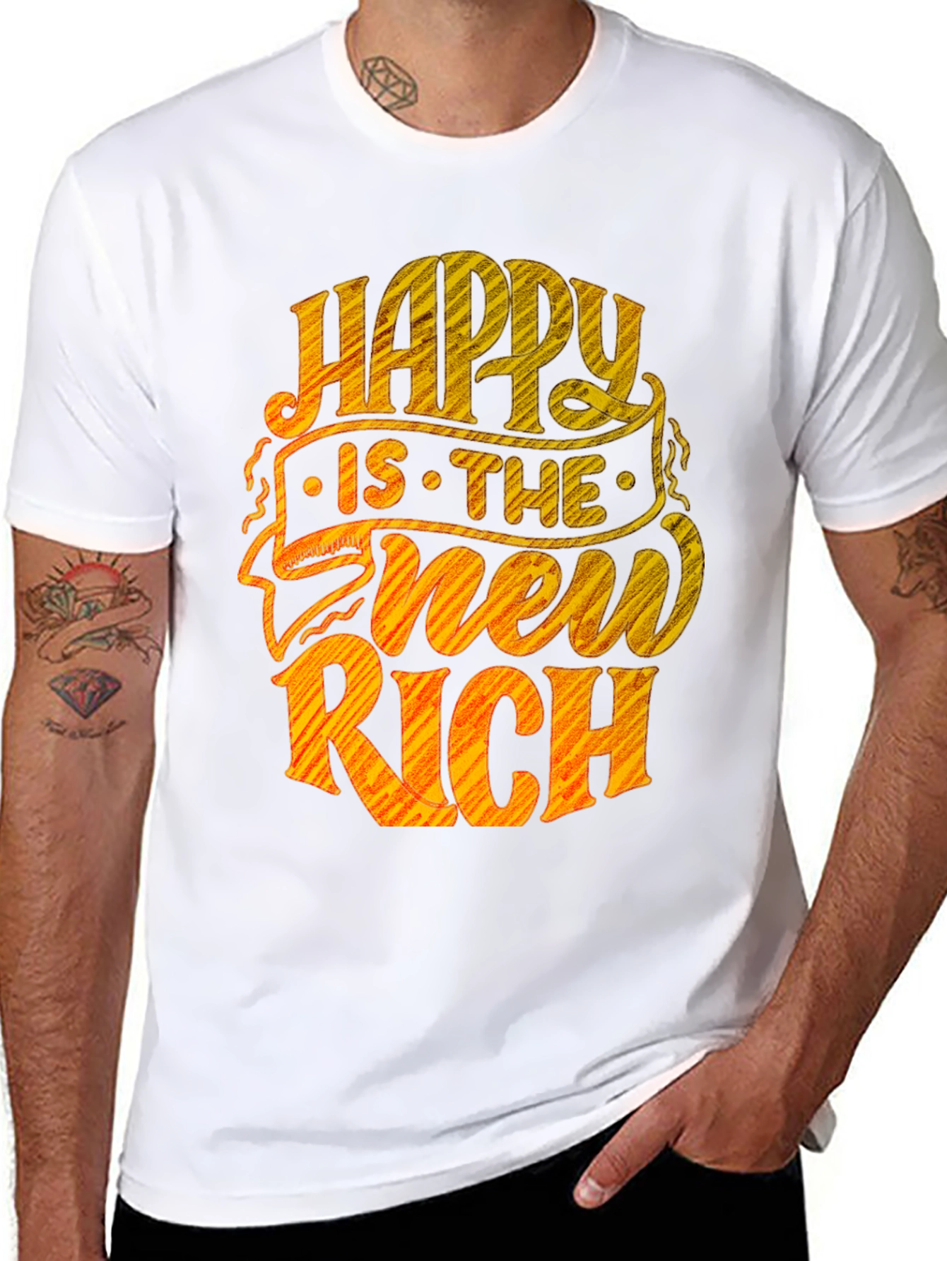 Happy Is The New Rich Graphic Tee