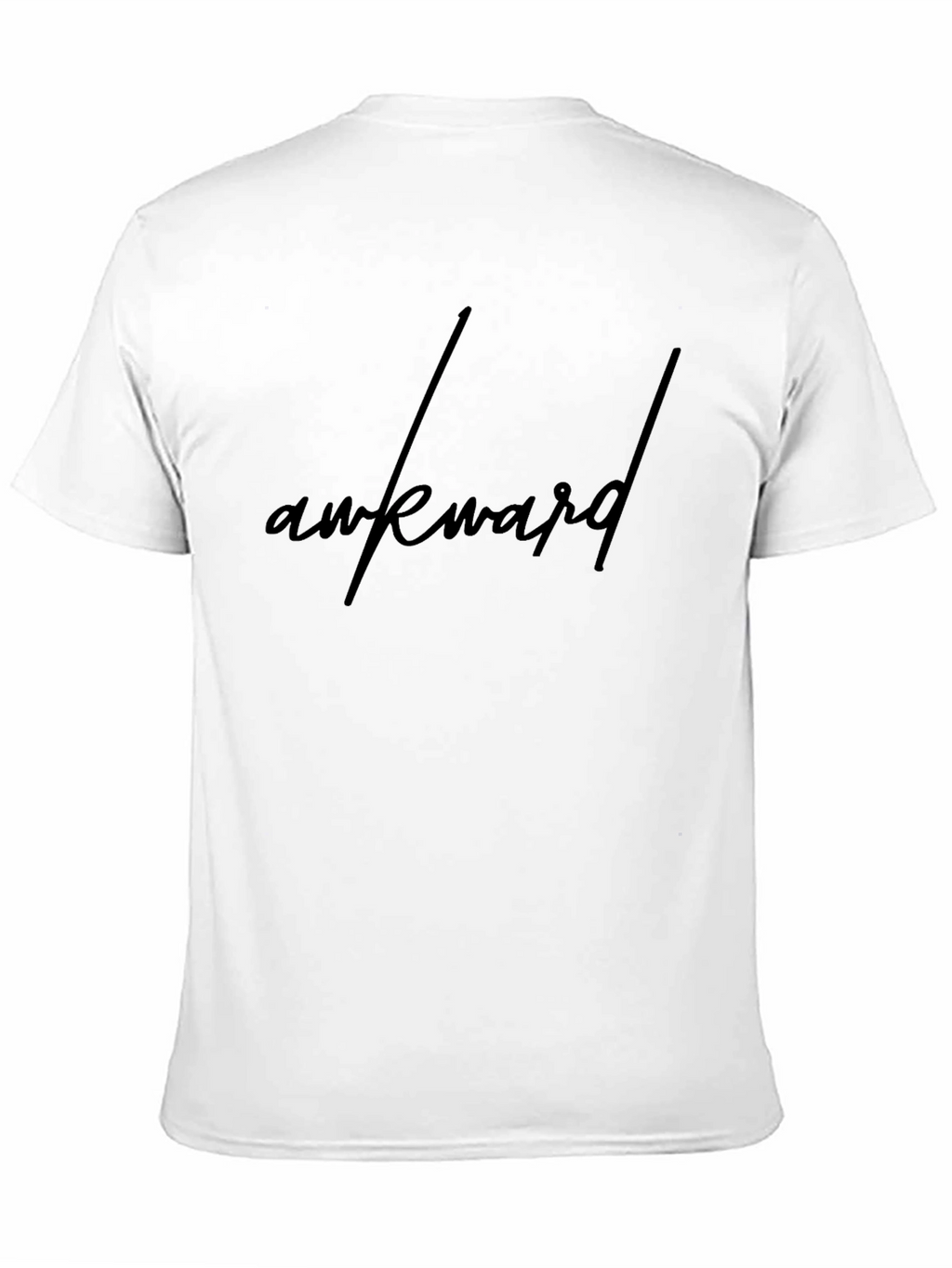 Awkward Script Black T-Shirt