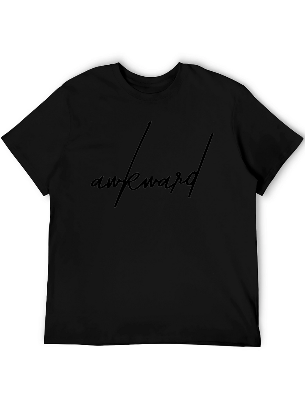 Awkward Script Black T-Shirt