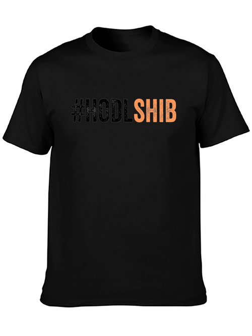 #HODLSHIB Black T-Shirt - Crypto Meme Tee