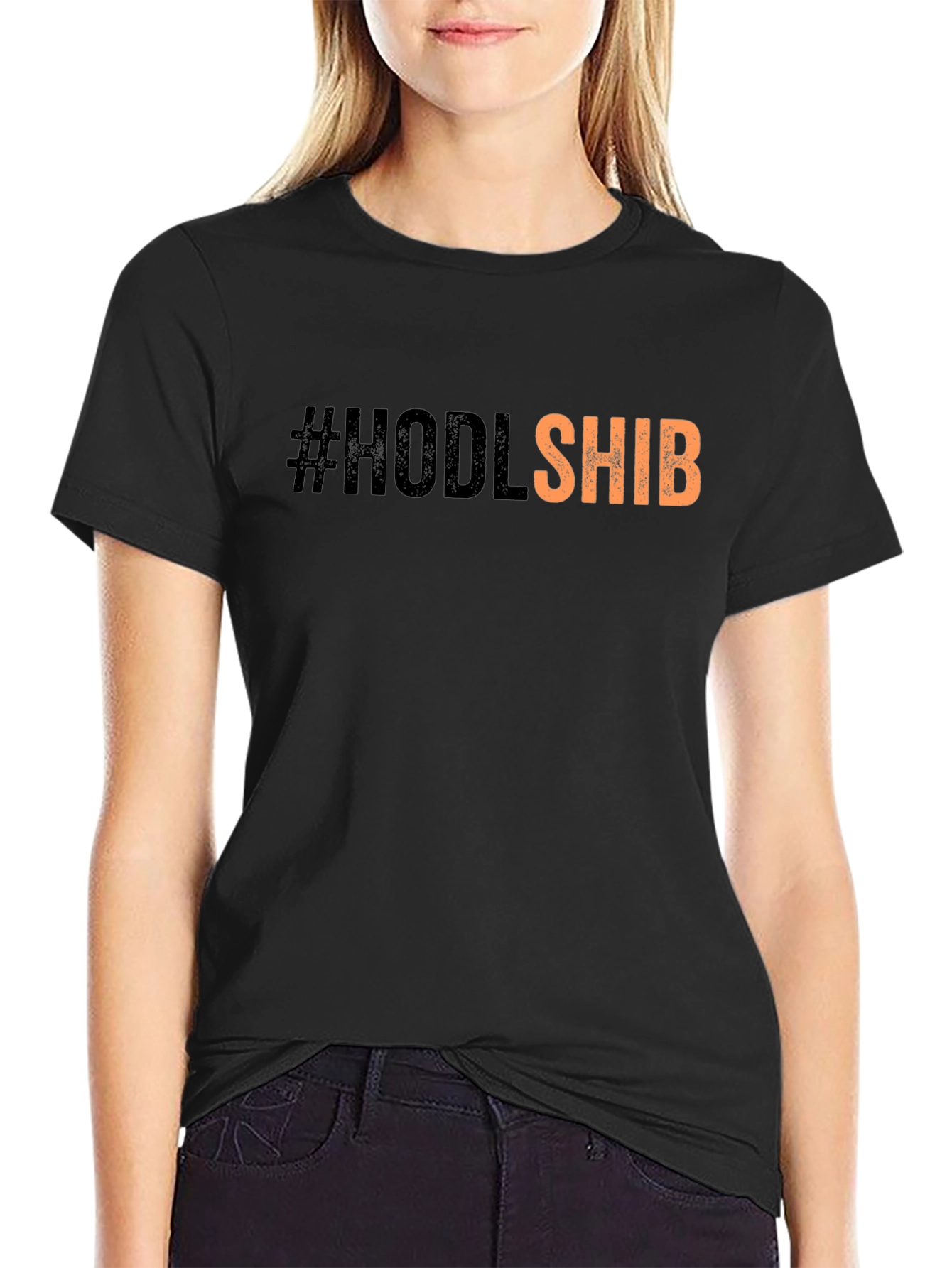 #HODLSHIB Black T-Shirt - Crypto Meme Tee