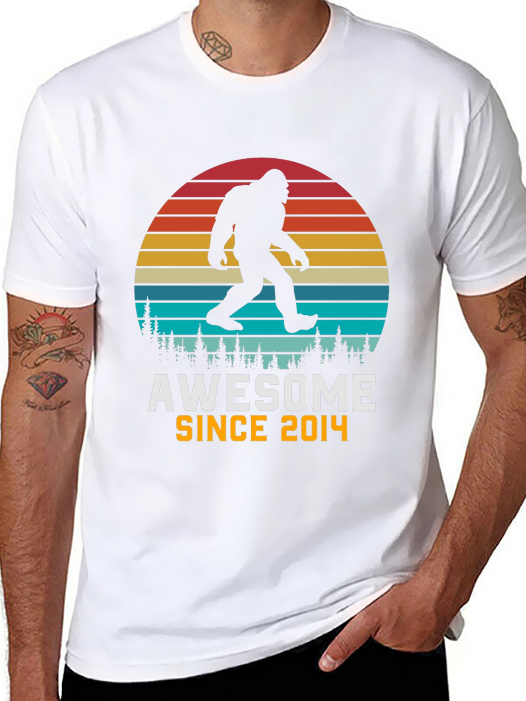 Awesome Since 2014 Bigfoot Sunset T-Shirt