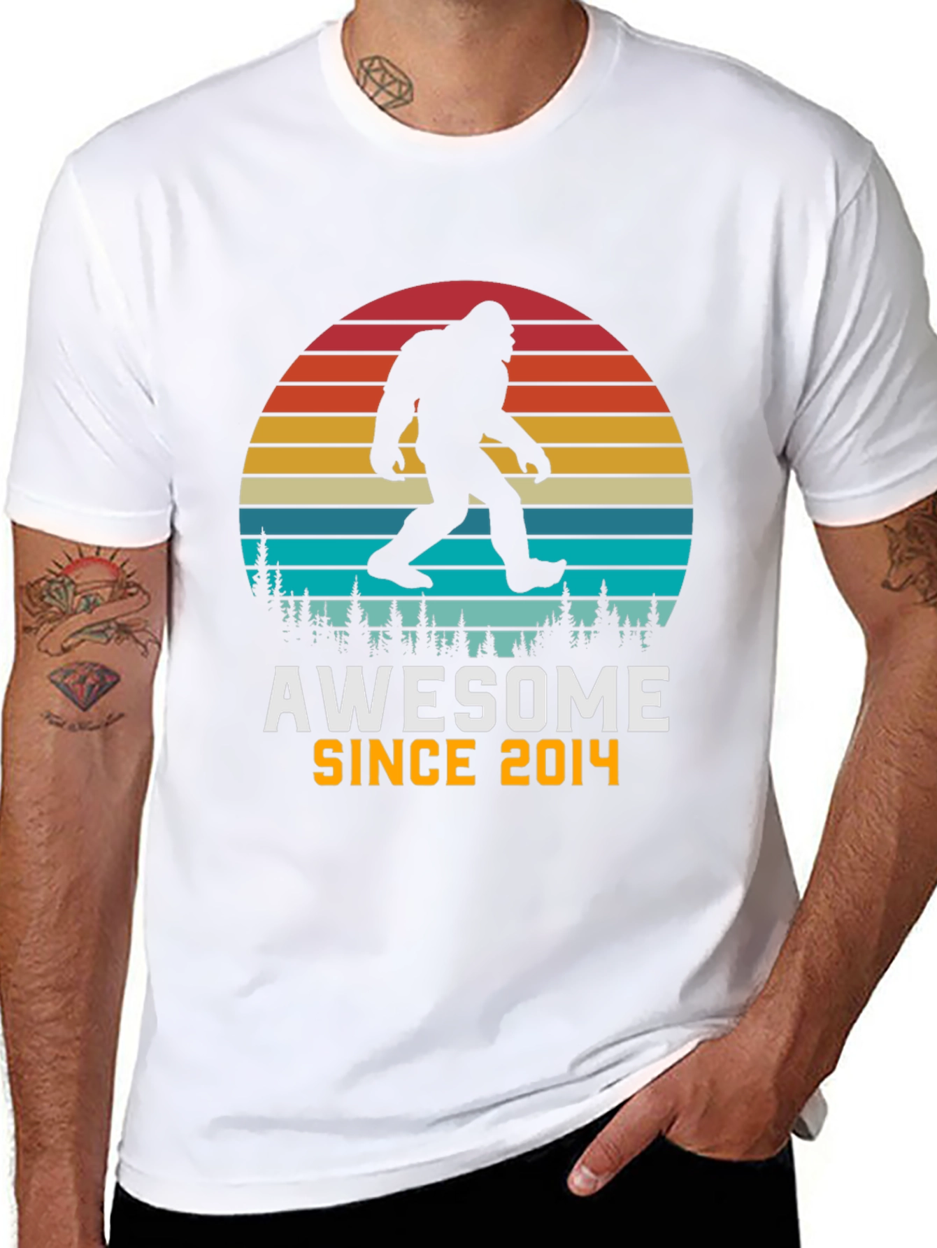 Awesome Since 2014 Bigfoot Sunset T-Shirt