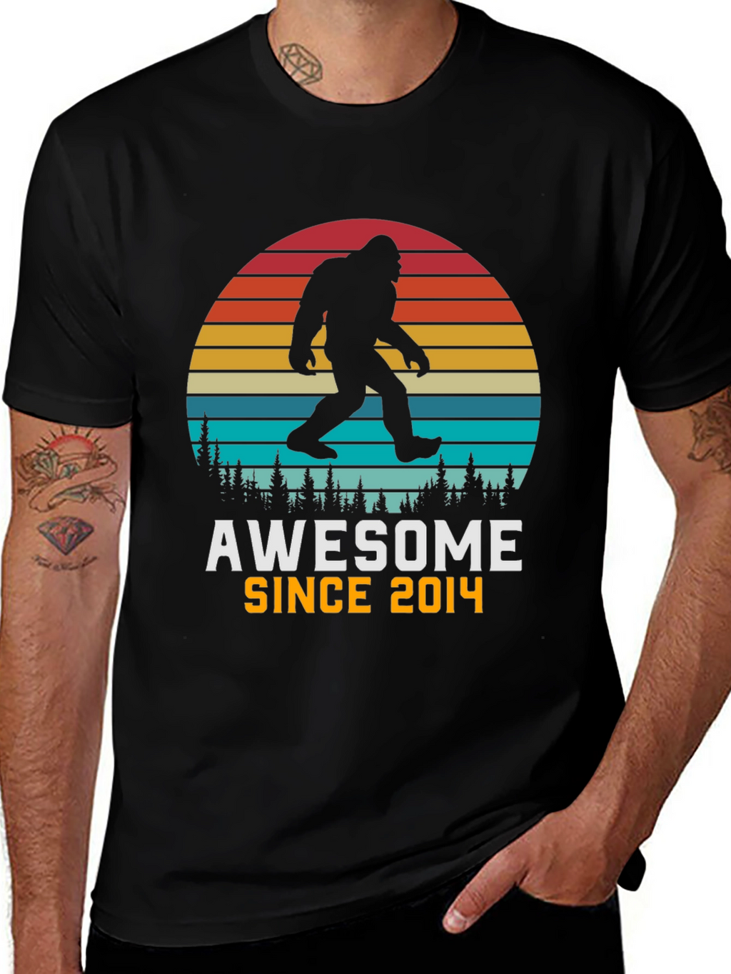 Awesome Since 2014 Bigfoot Sunset T-Shirt