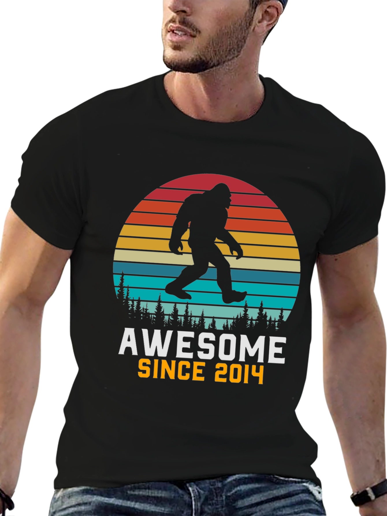 Awesome Since 2014 Bigfoot Sunset T-Shirt