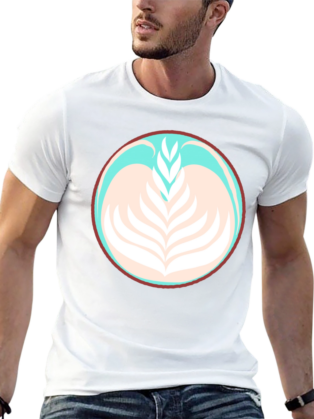 Latte Art Tee - Black Graphic T-Shirt