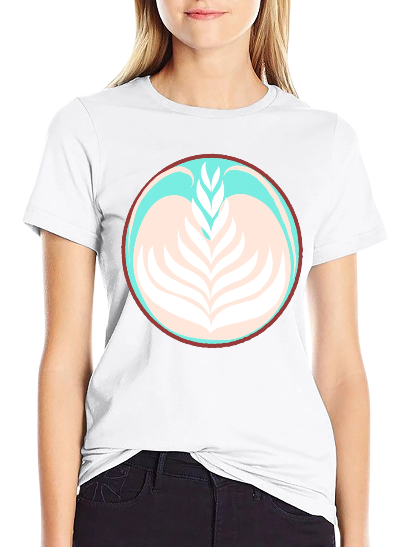 Latte Art Tee - Black Graphic T-Shirt