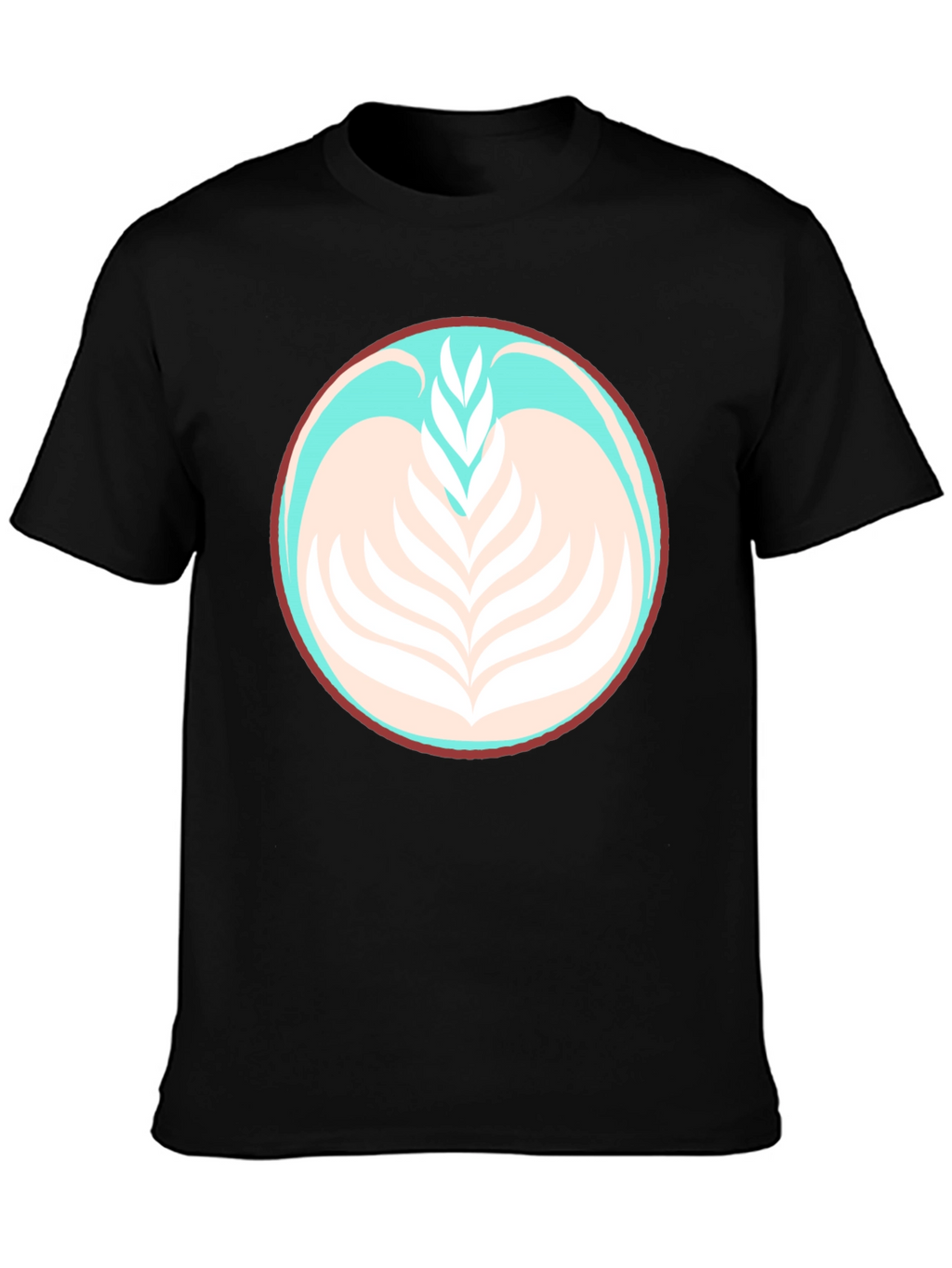 Latte Art Tee - Black Graphic T-Shirt