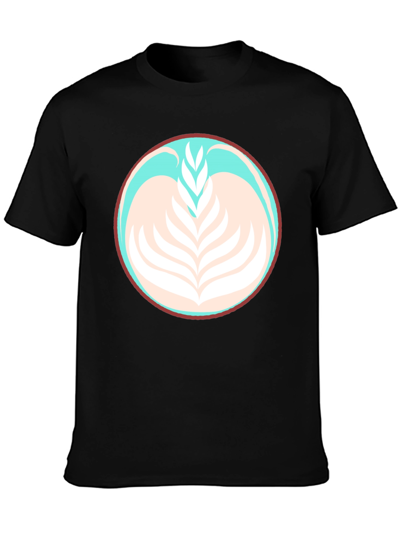 Latte Art Tee - Black Graphic T-Shirt