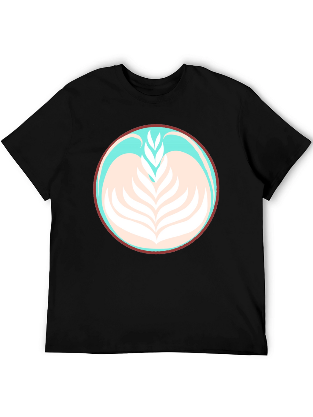 Latte Art Tee - Black Graphic T-Shirt
