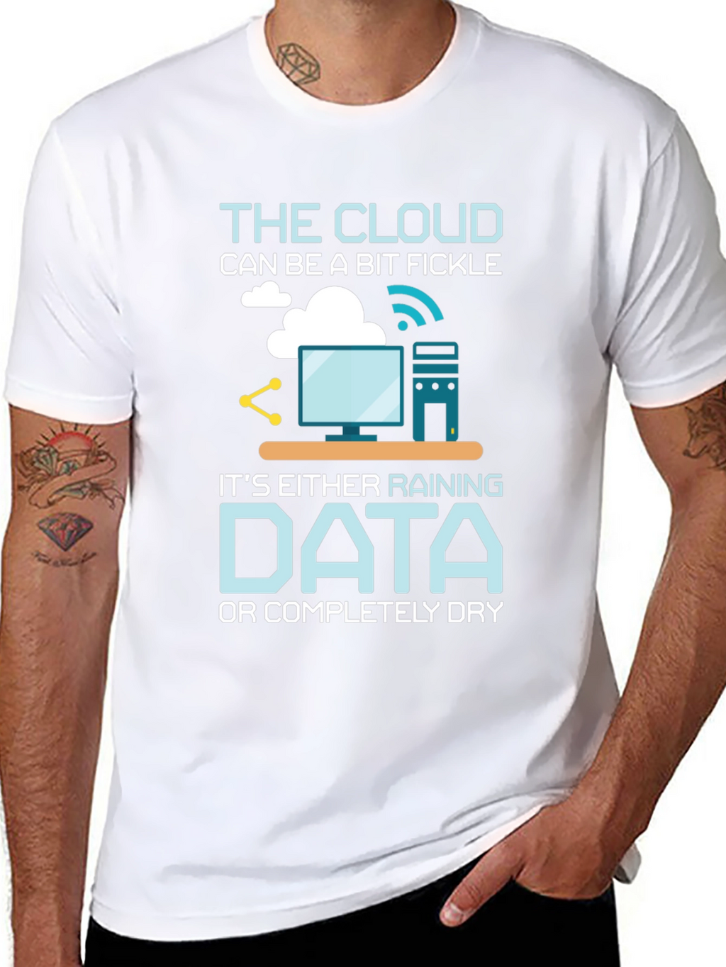 Cloud Data Humor T-Shirt - Techie Gift