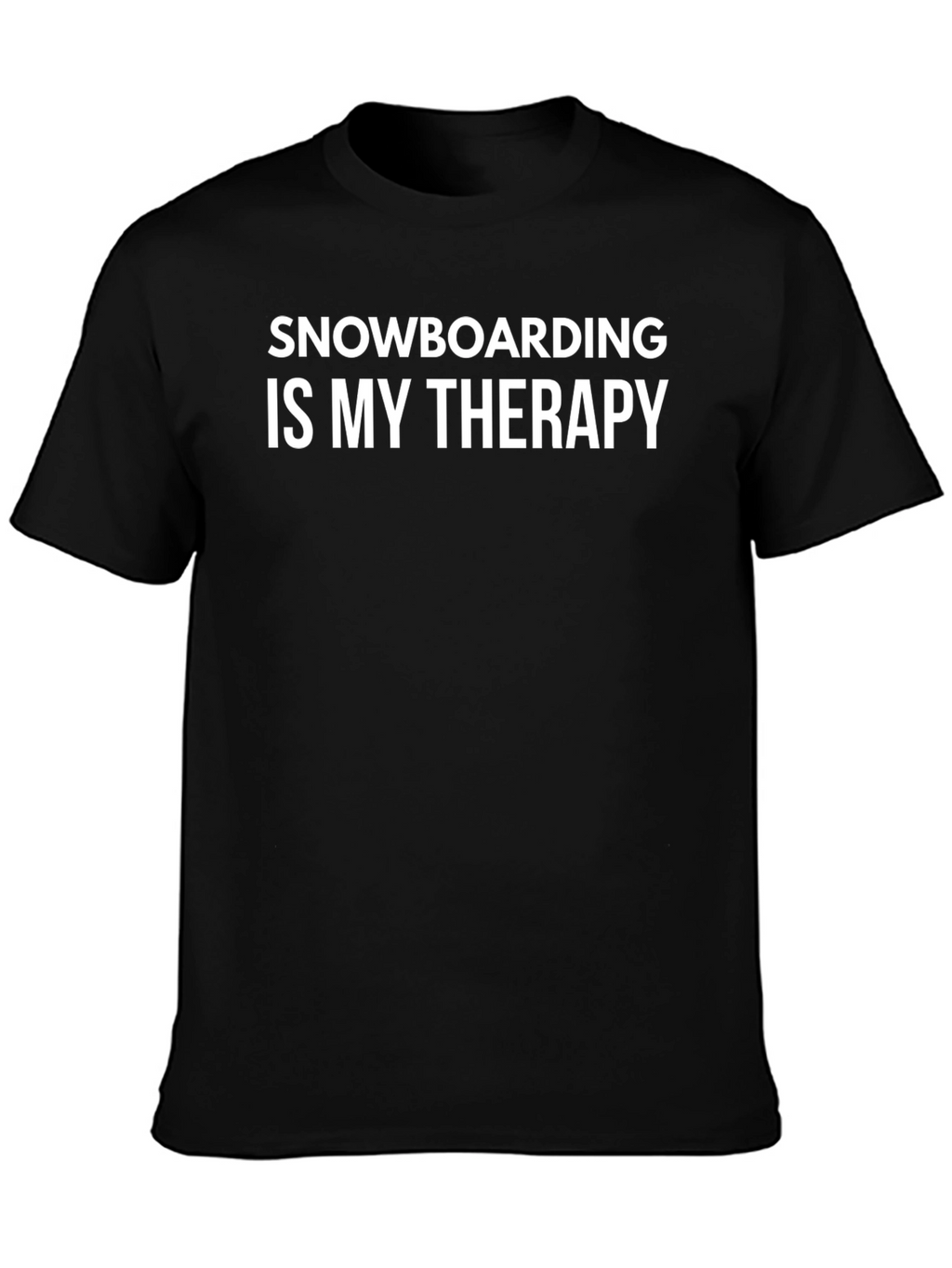 Snowboarding Therapy Tee | Black Graphic T-Shirt