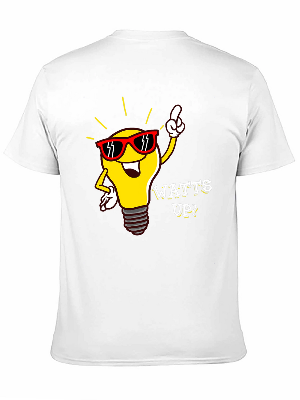 Watts Up? Lightbulb Graphic Tee - Black