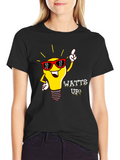 Watts Up? Lightbulb Graphic Tee - Black