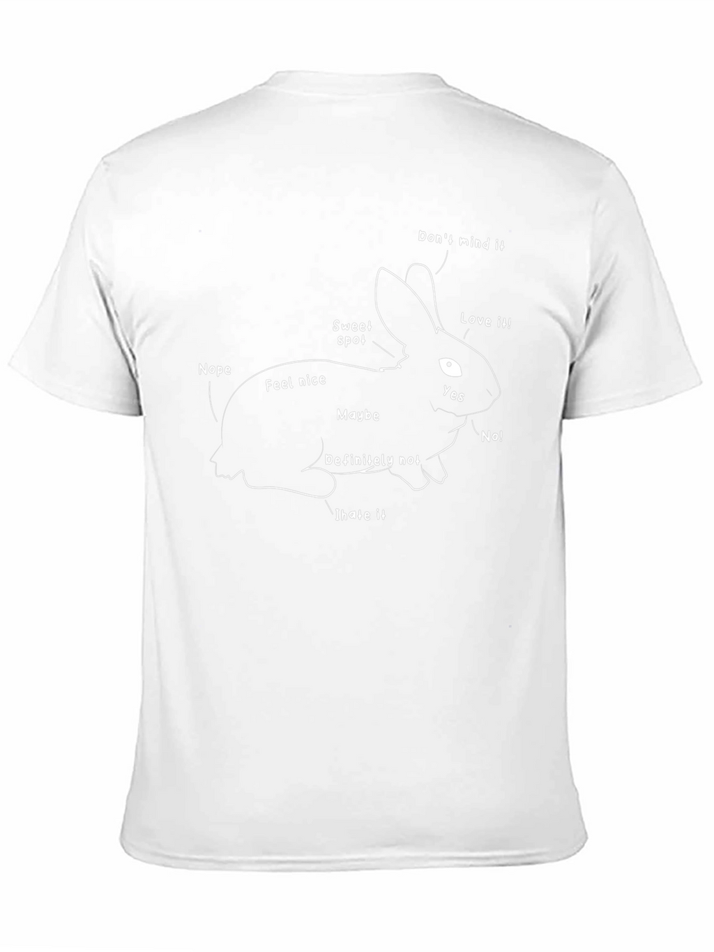 Funny Bunny Petting Guide Black T-Shirt