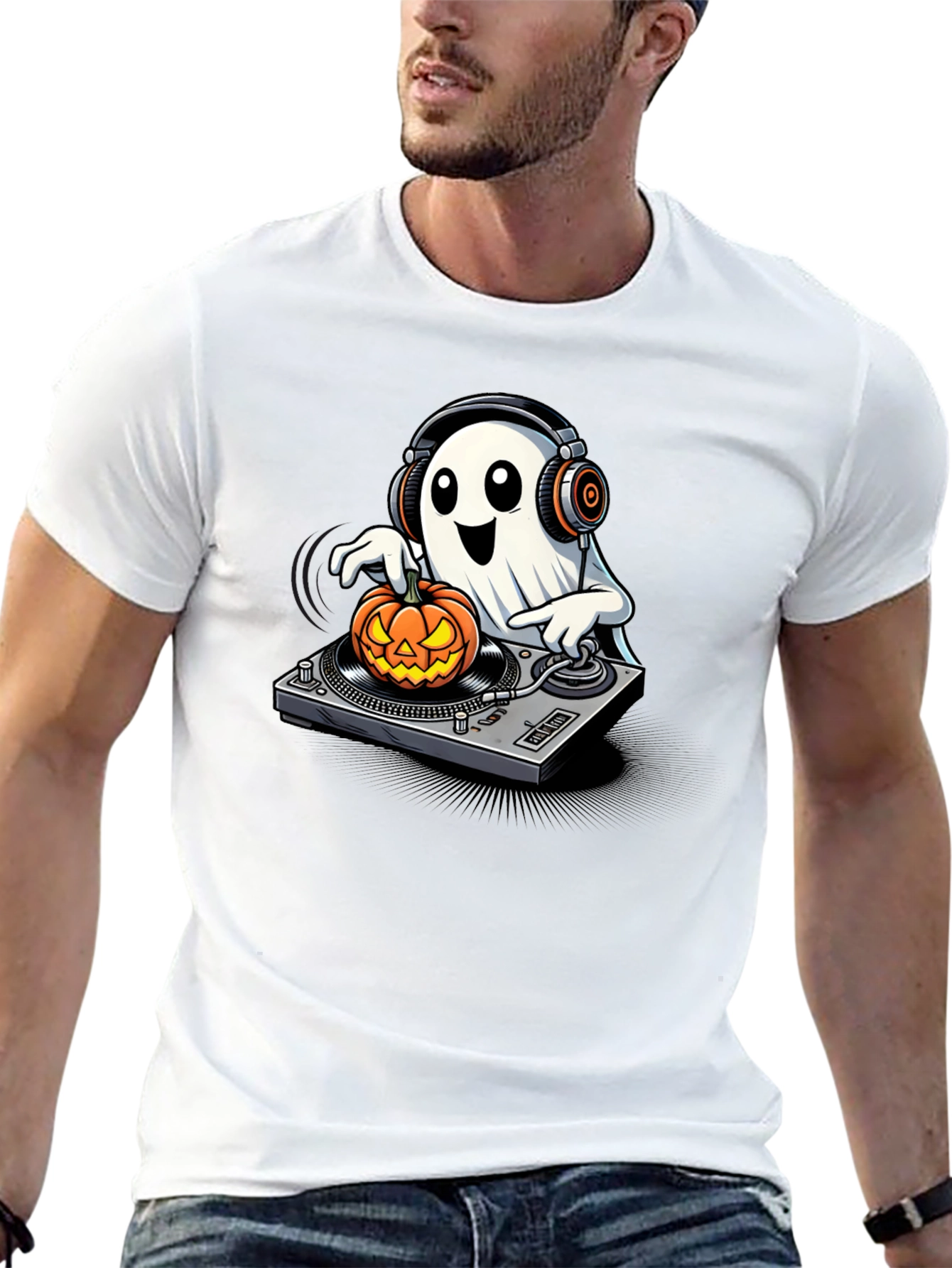 DJ Ghost Halloween T-Shirt