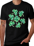 St. Patricks Day Clover T-Shirt - Black