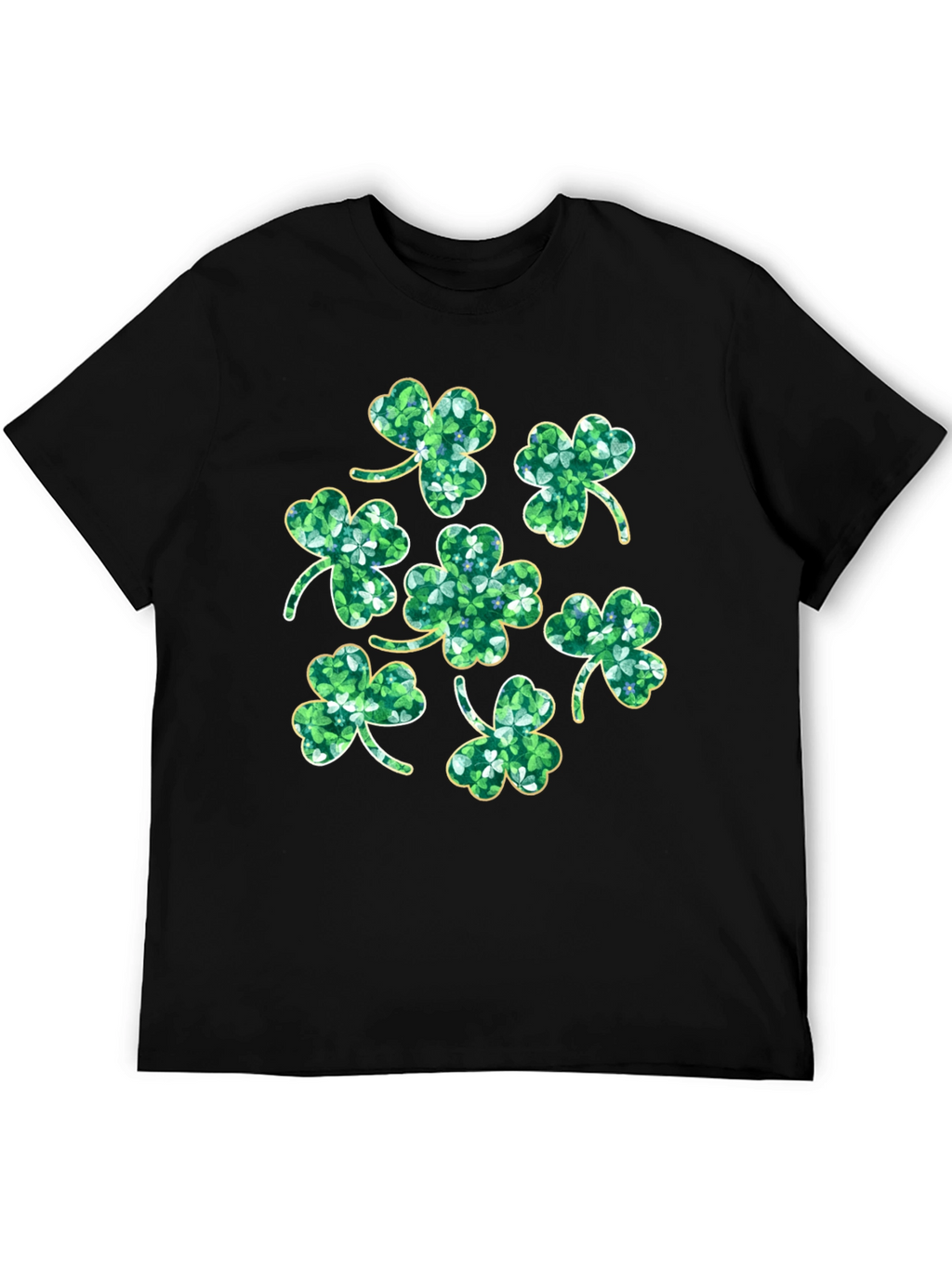 St. Patricks Day Clover T-Shirt - Black