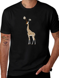 Giraffe Coffee T-Shirt - Funny Animal Lover Tee
