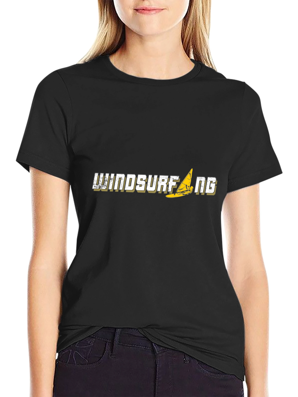 Windsurfing Graphic Tee - Black T-Shirt