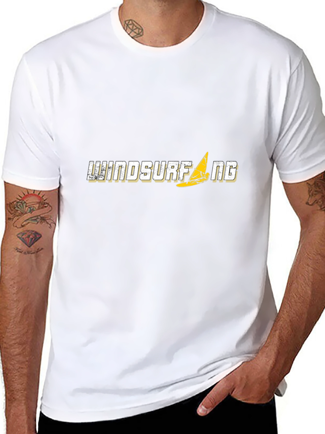 Windsurfing Graphic Tee - Black T-Shirt