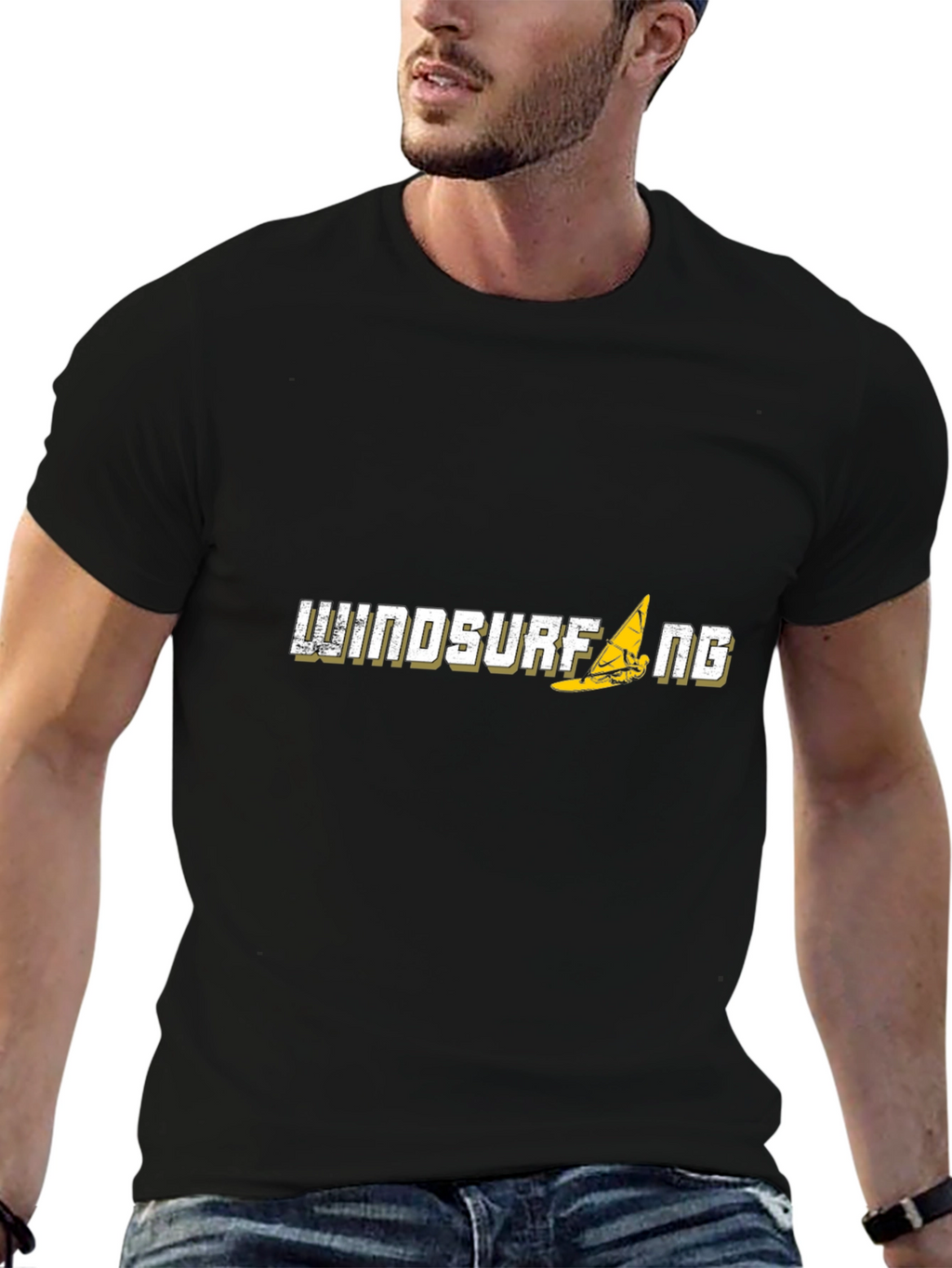 Windsurfing Graphic Tee - Black T-Shirt