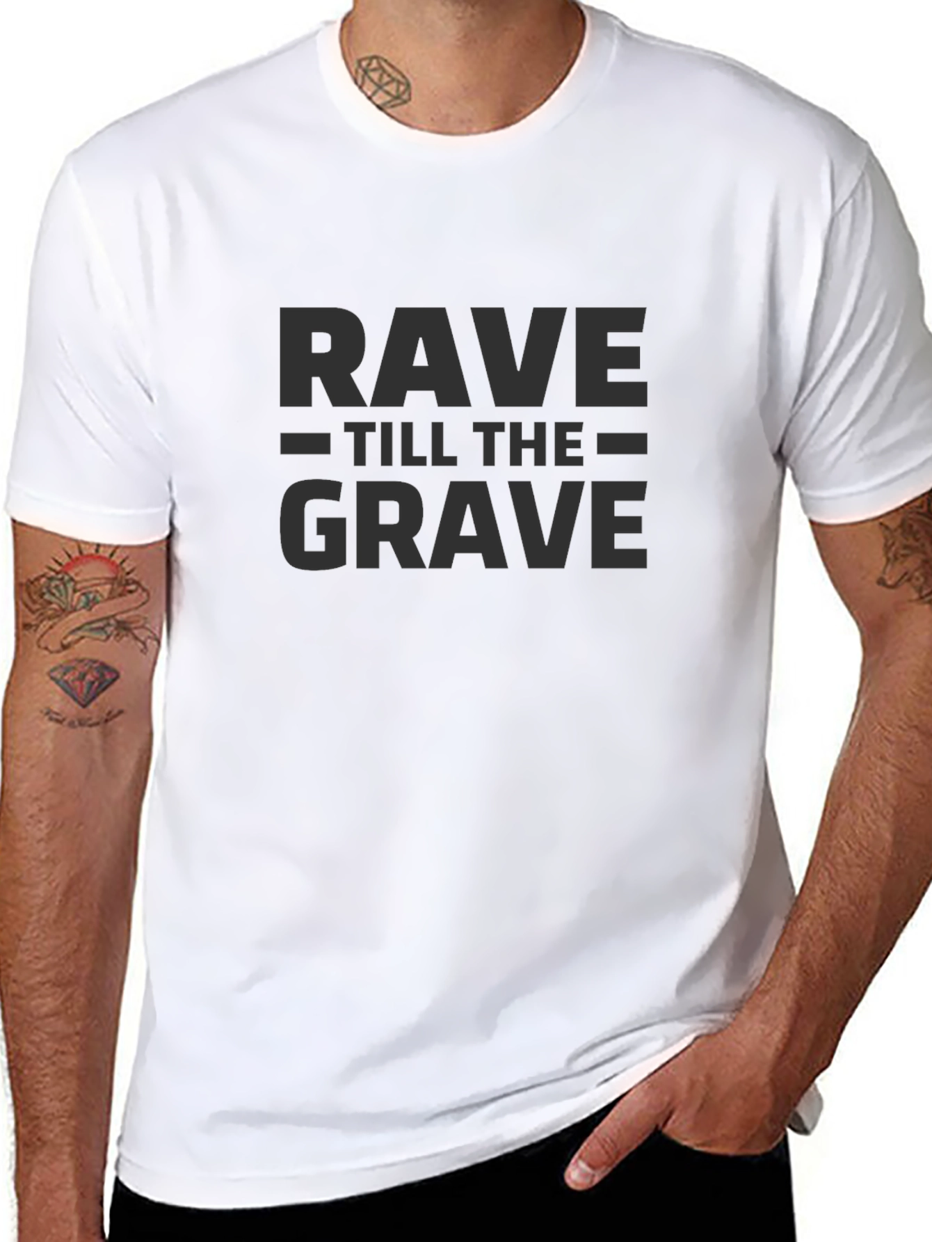 Rave Till The Grave Black T-Shirt