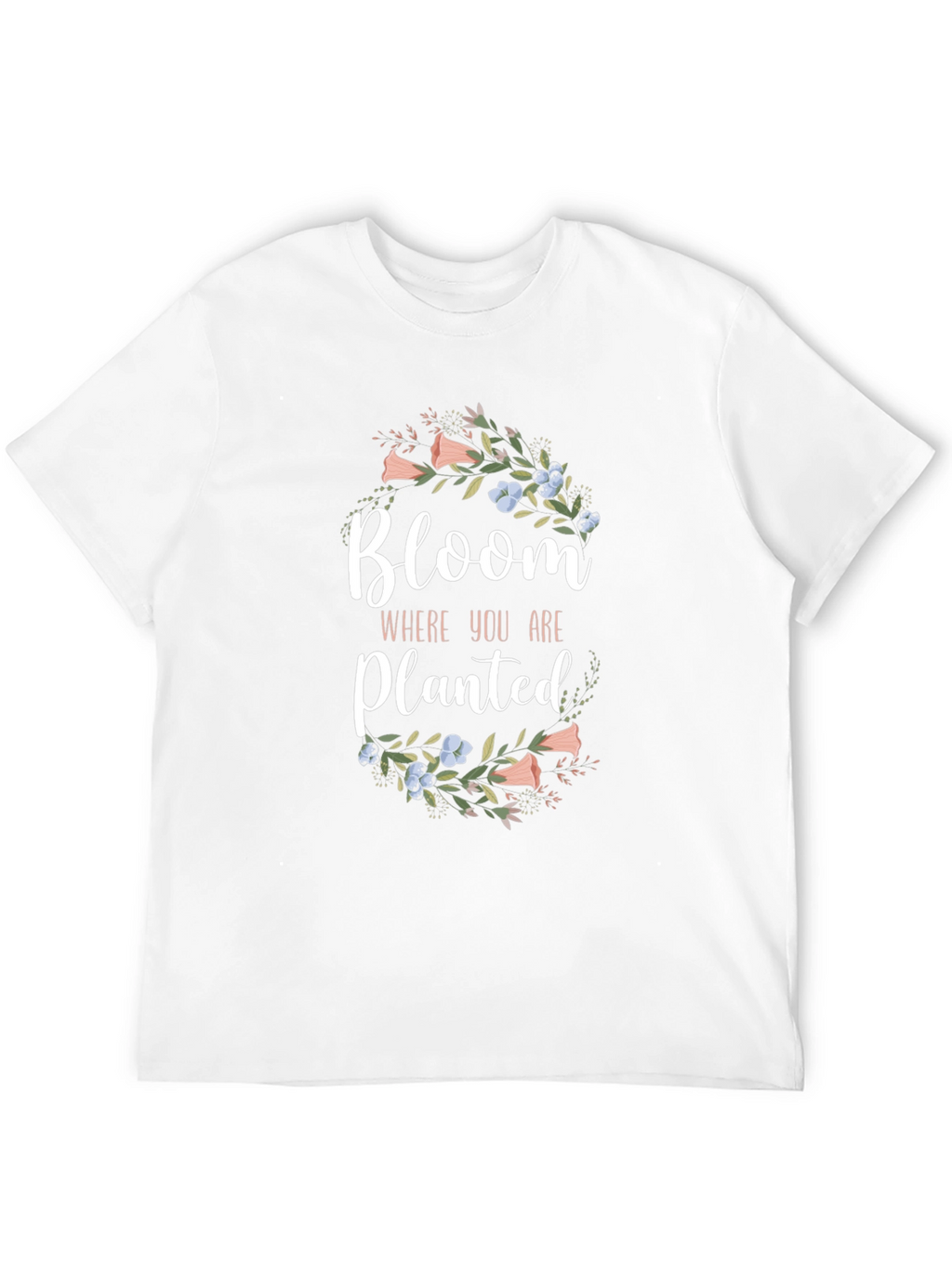 Bloom Where You Are Planted Black T-Shirt