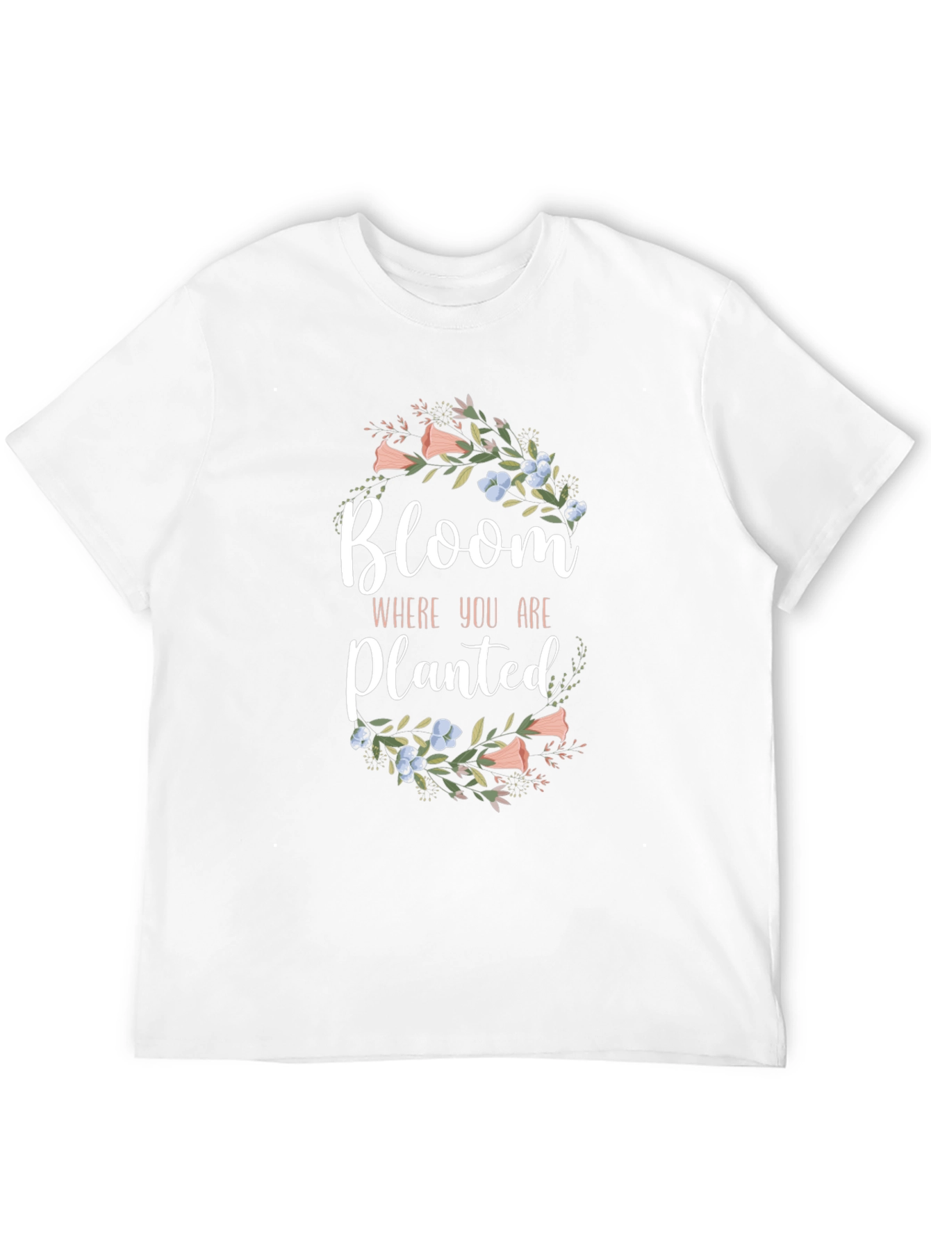 Bloom Where You Are Planted Black T-Shirt