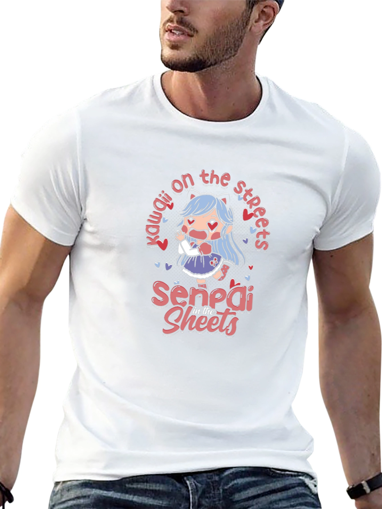 Kawaii Anime T-Shirt - Senpai in the Sheets