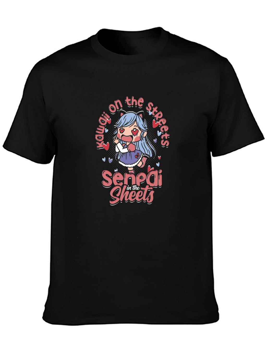 Kawaii Anime T-Shirt - Senpai in the Sheets