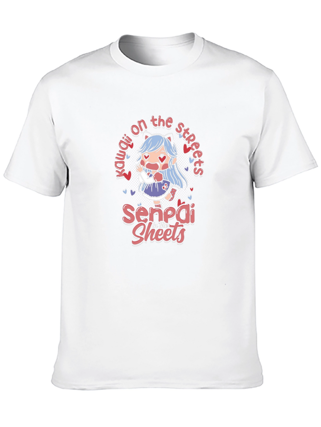 Kawaii Anime T-Shirt - Senpai in the Sheets