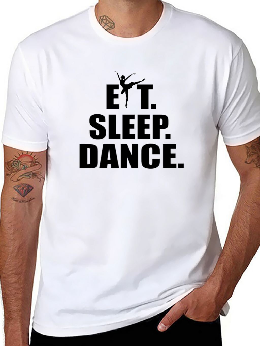 Eat Sleep Dance Graphic Black T-Shirt