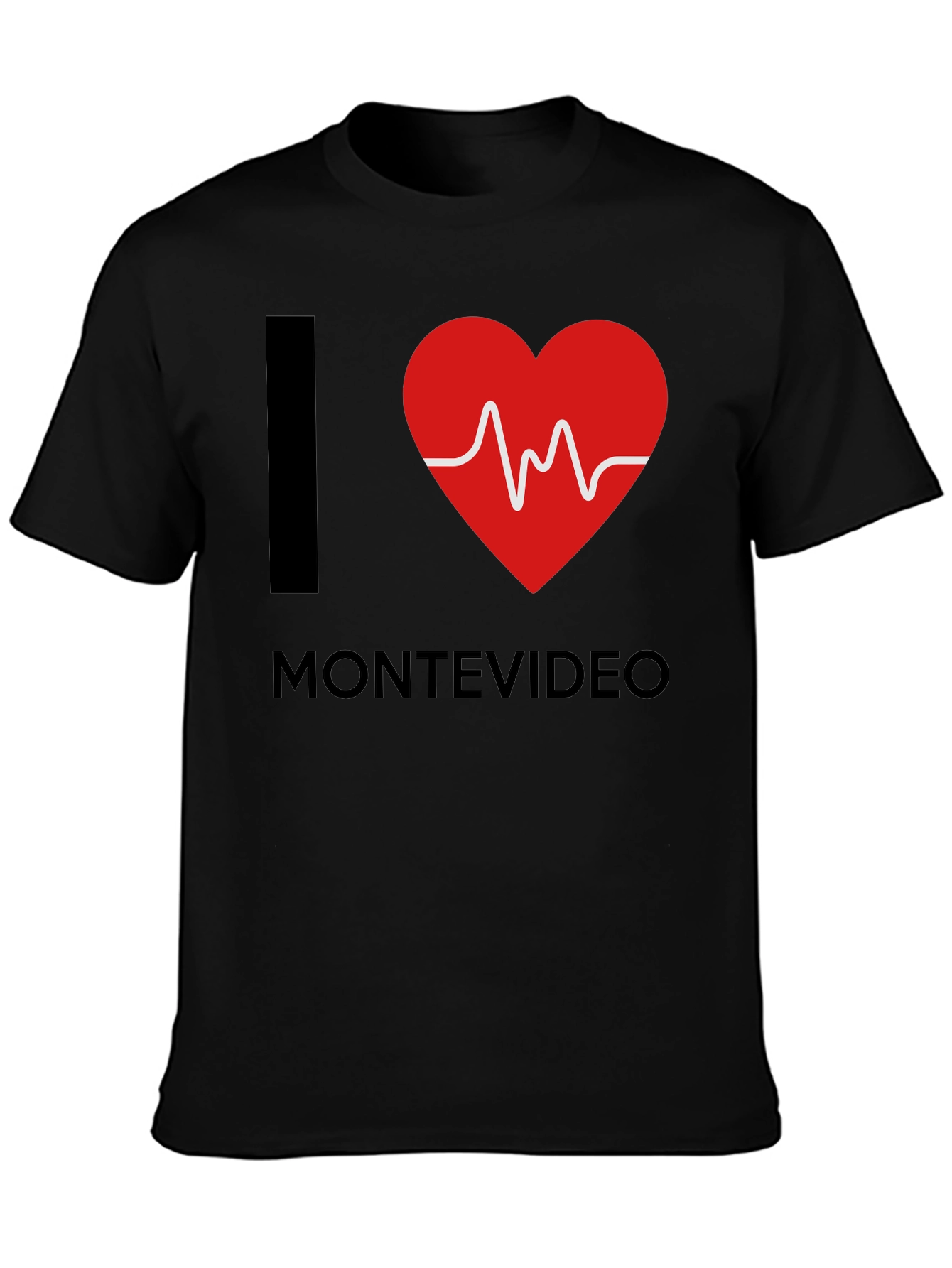 I Love Montevideo T-Shirt - Heartbeat Design