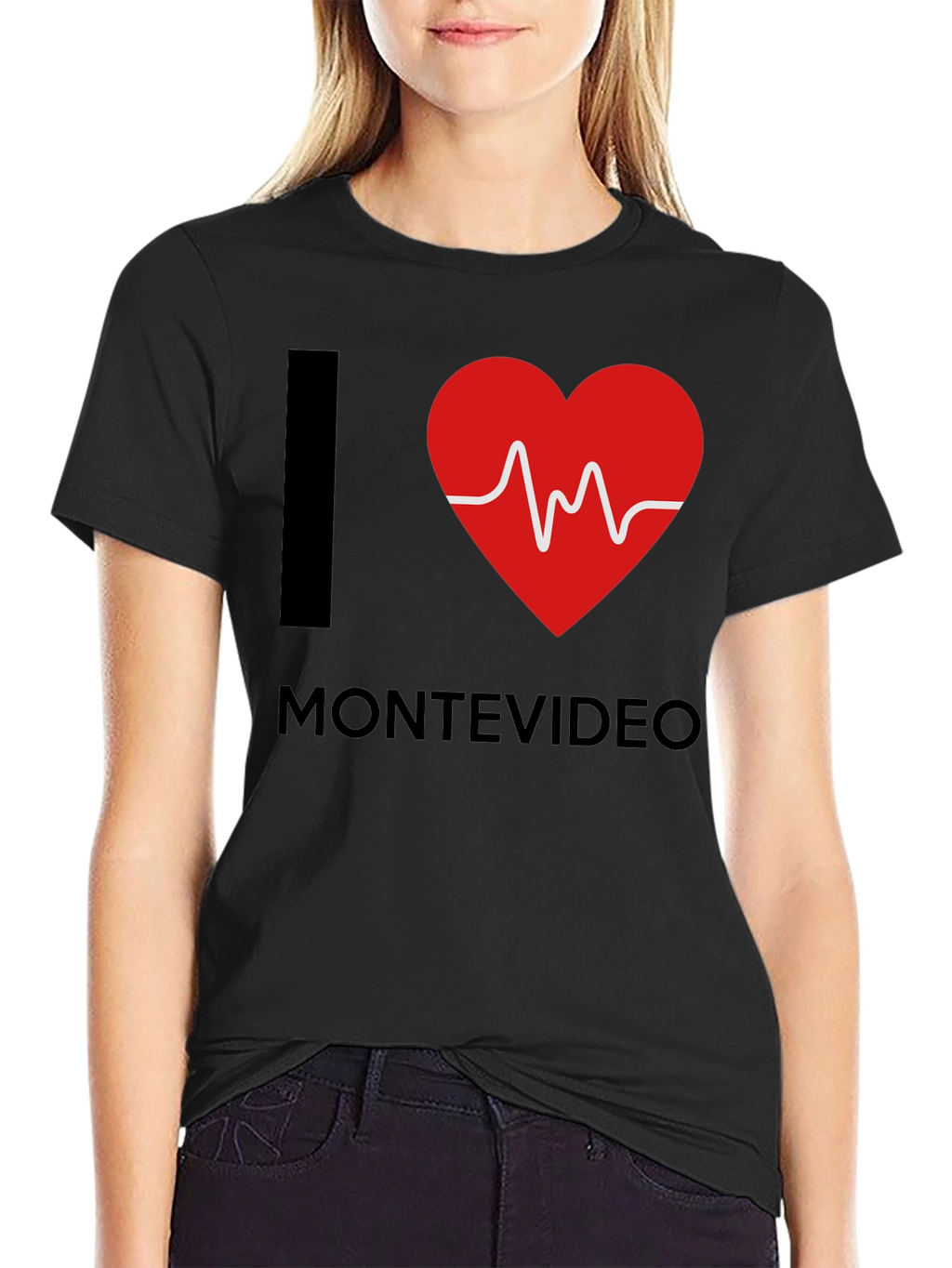 I Love Montevideo T-Shirt - Heartbeat Design