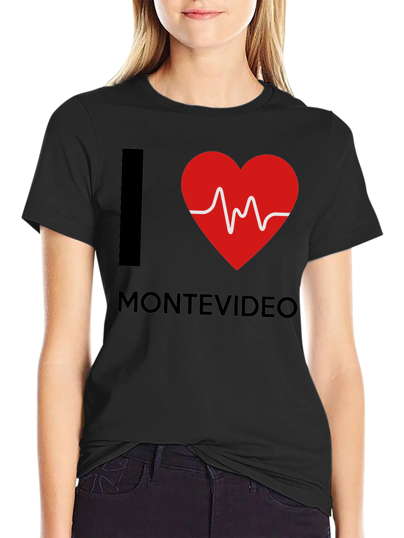 I Love Montevideo T-Shirt - Heartbeat Design