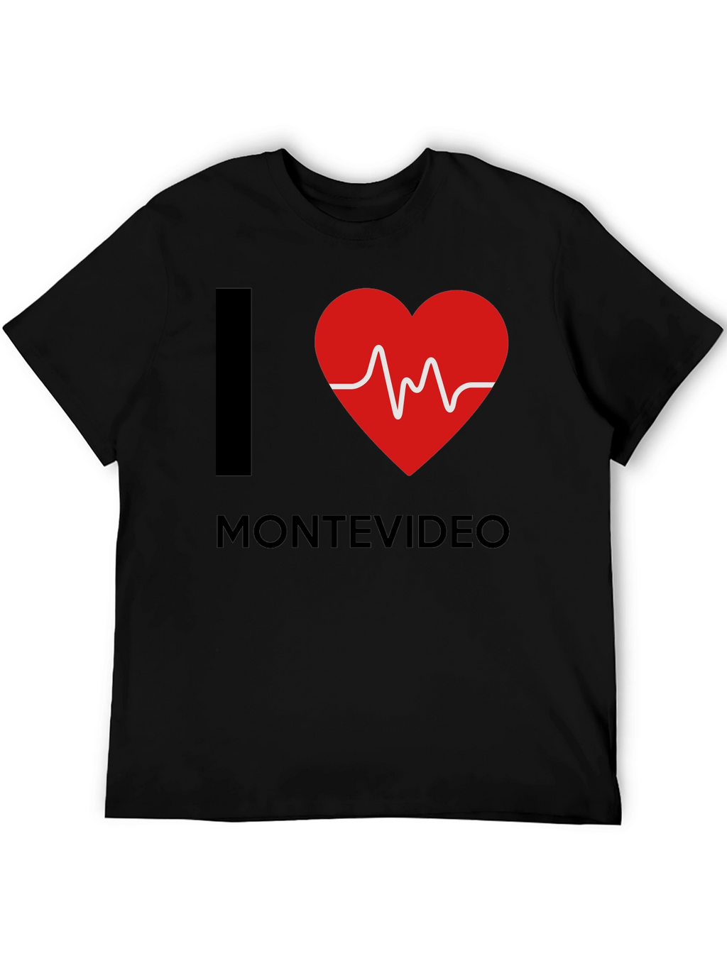 I Love Montevideo T-Shirt - Heartbeat Design