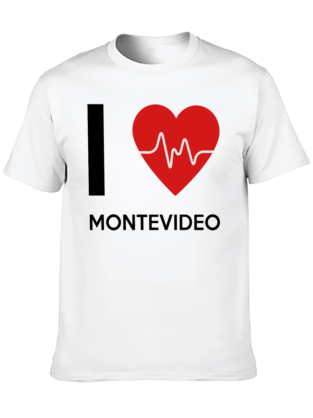 I Love Montevideo T-Shirt - Heartbeat Design
