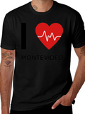 I Love Montevideo T-Shirt - Heartbeat Design