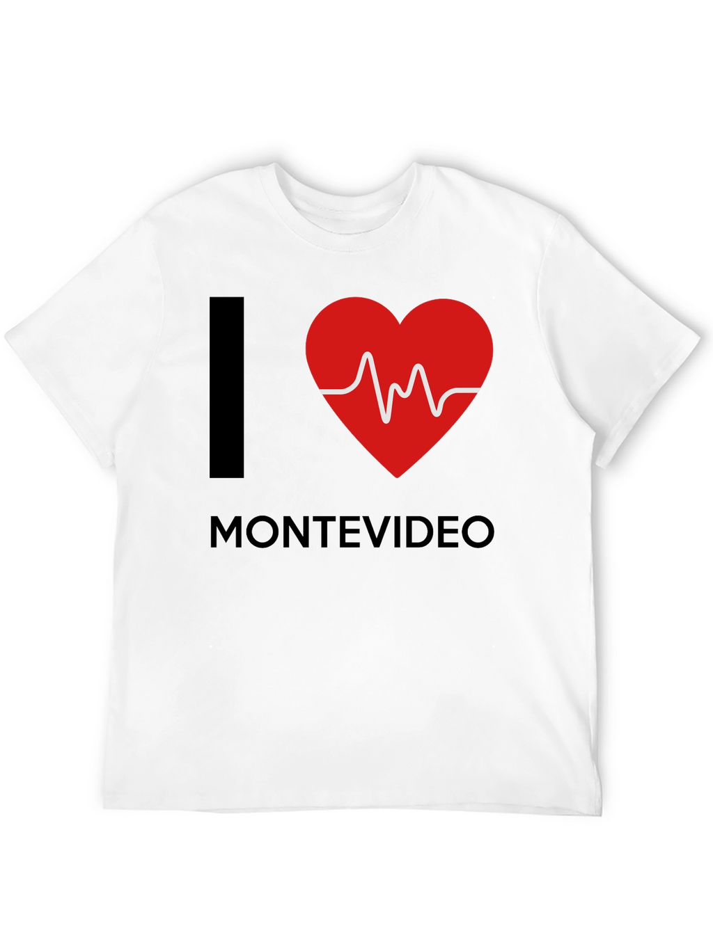 I Love Montevideo T-Shirt - Heartbeat Design