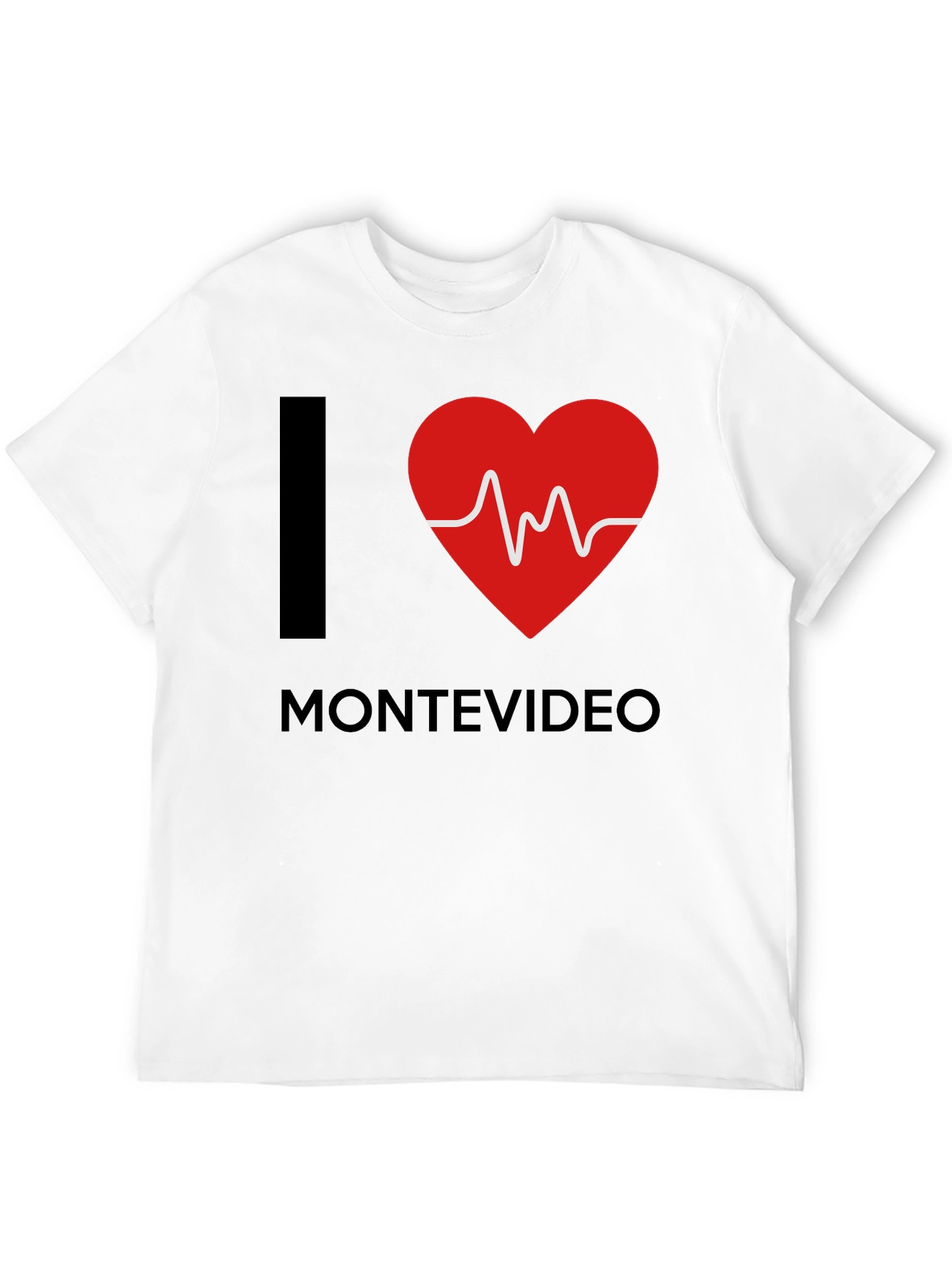 I Love Montevideo T-Shirt - Heartbeat Design