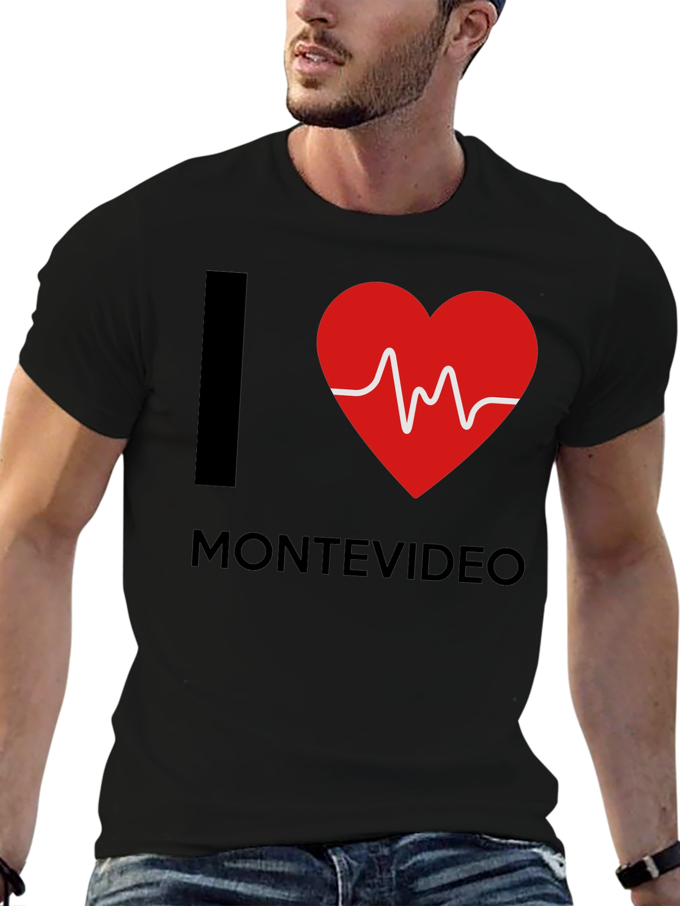 I Love Montevideo T-Shirt - Heartbeat Design