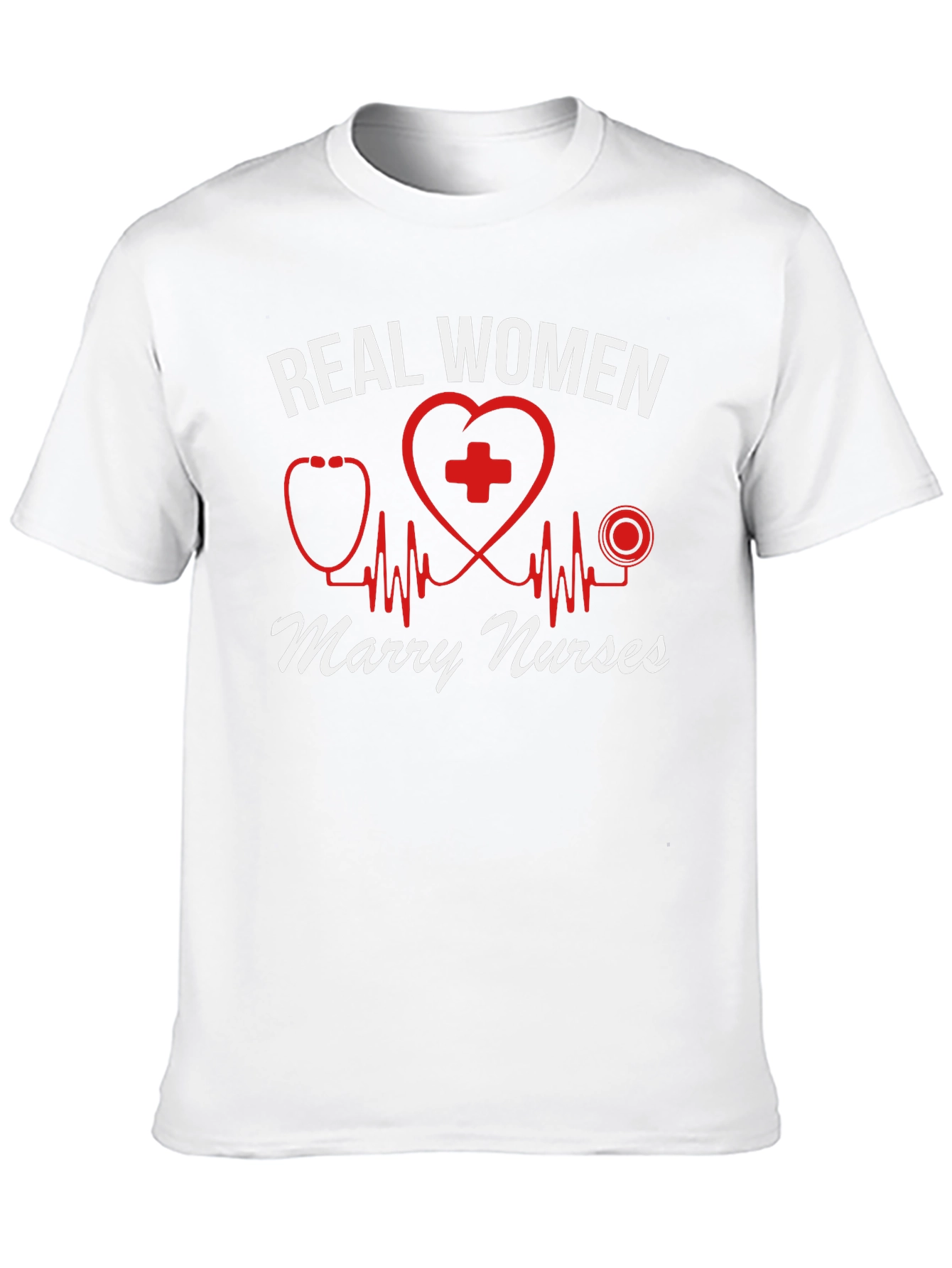 Real Women Marry Nurses T-Shirt - Black