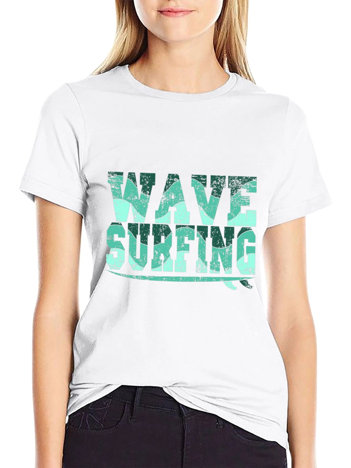 Wave Surfing Graphic T-Shirt