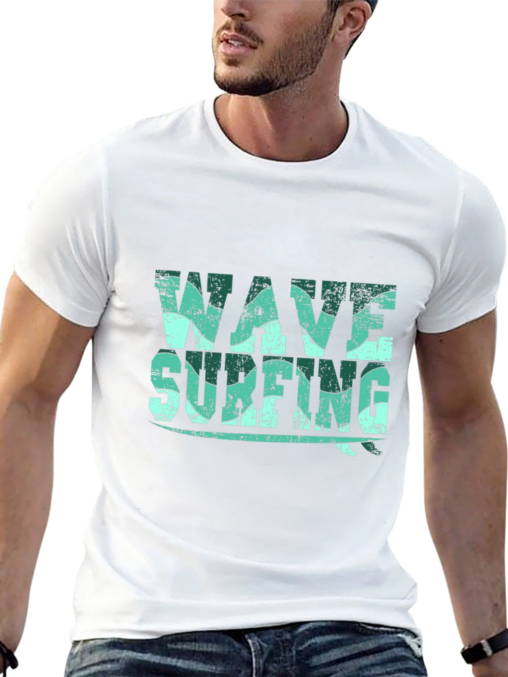 Wave Surfing Graphic T-Shirt