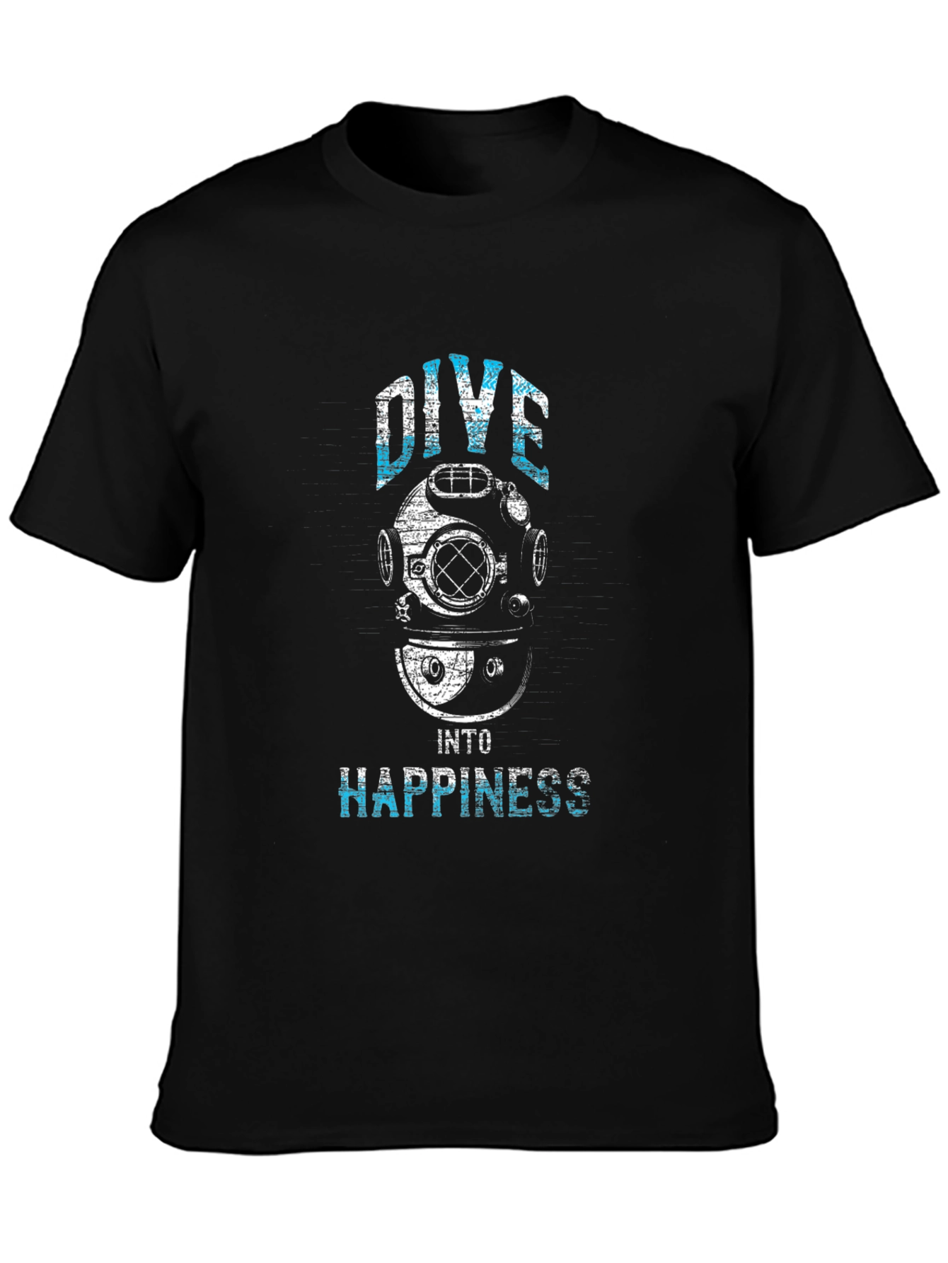 Dive Into Happiness Graphic Tee - Black