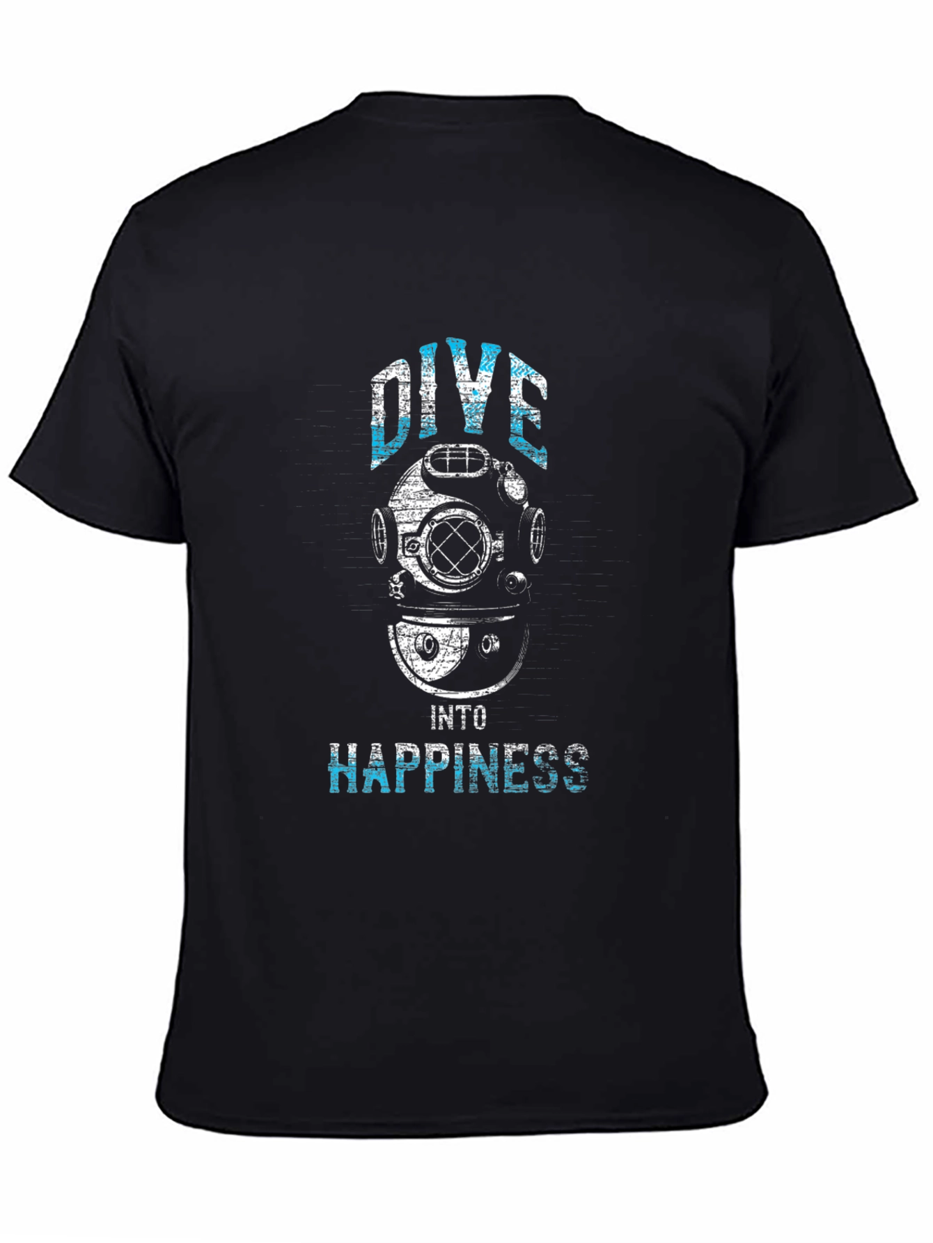 Dive Into Happiness Graphic Tee - Black