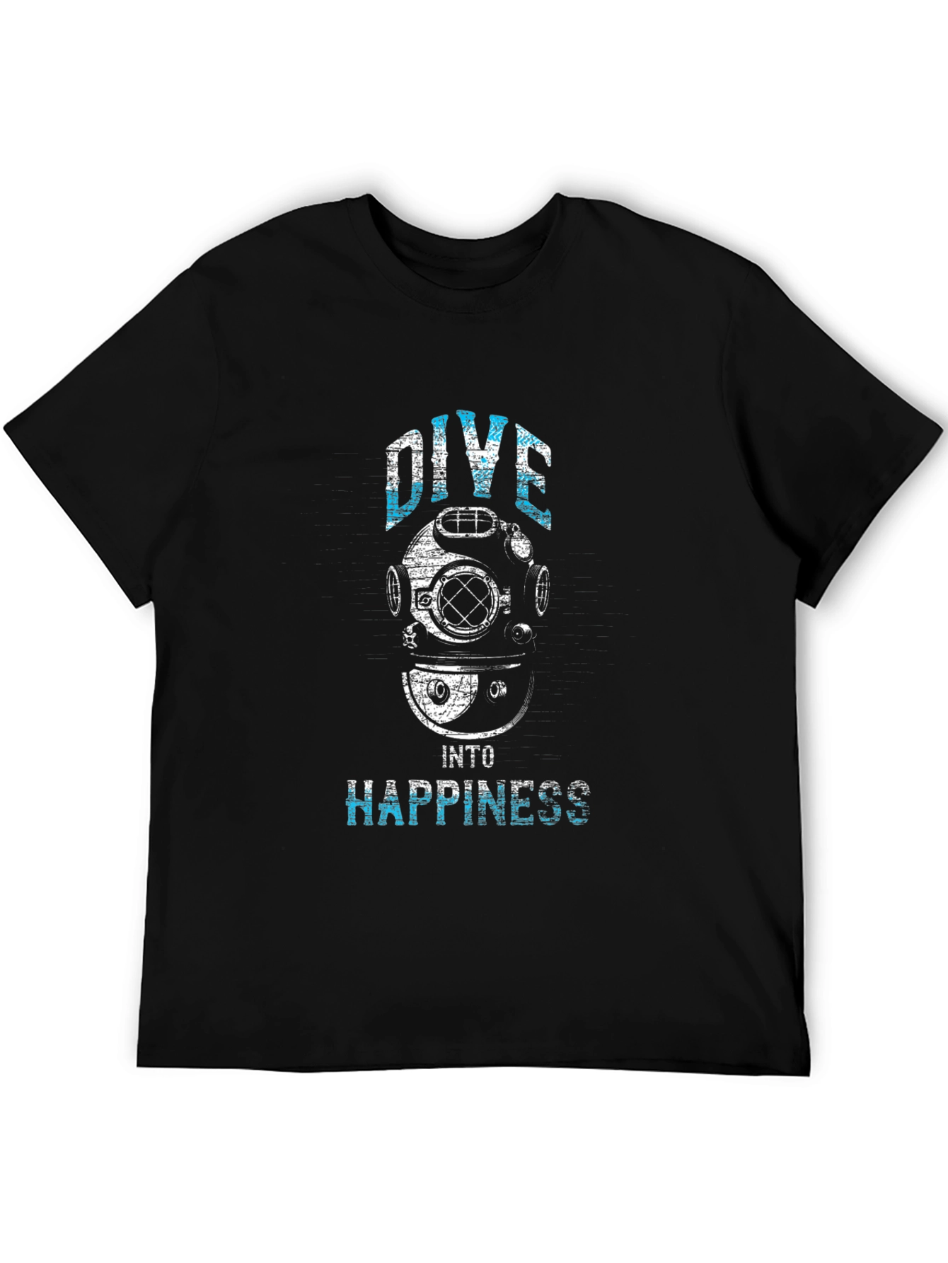 Dive Into Happiness Graphic Tee - Black