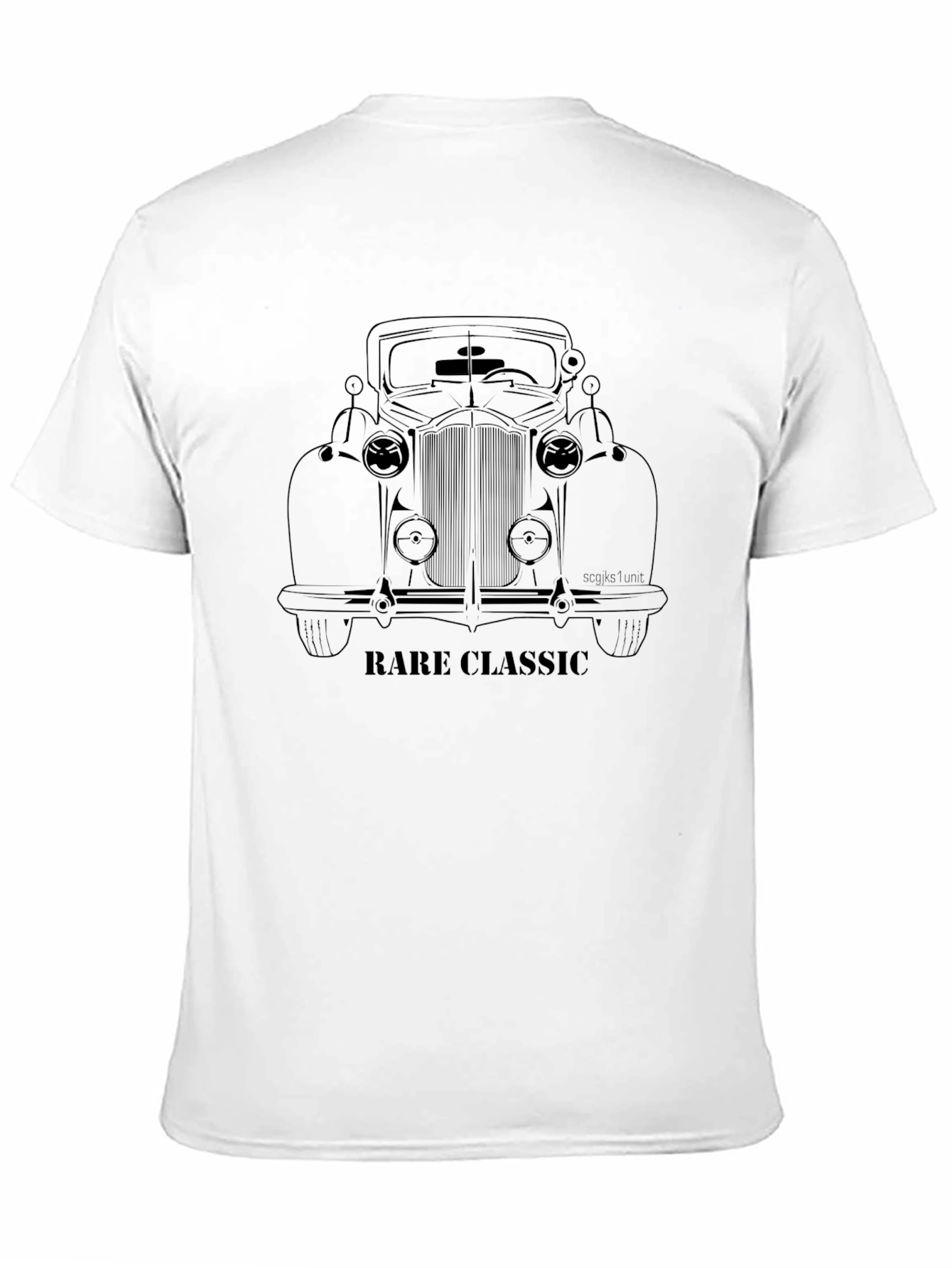 Rare Classic Car Graphic T-Shirt - Black